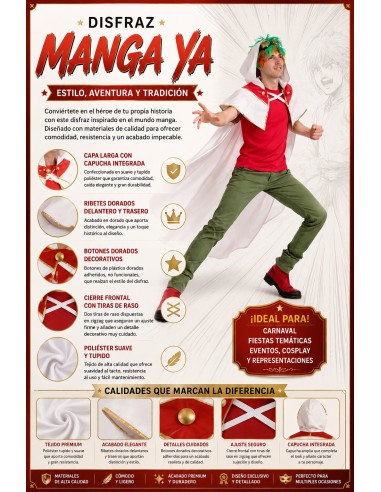 Costume Manga già Taglia L | Costumi per Adulti Il Re del Carnevale